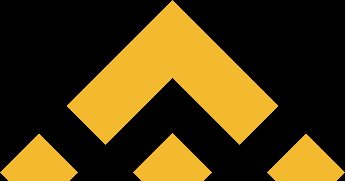 Logotipo da Binance em fundo preto